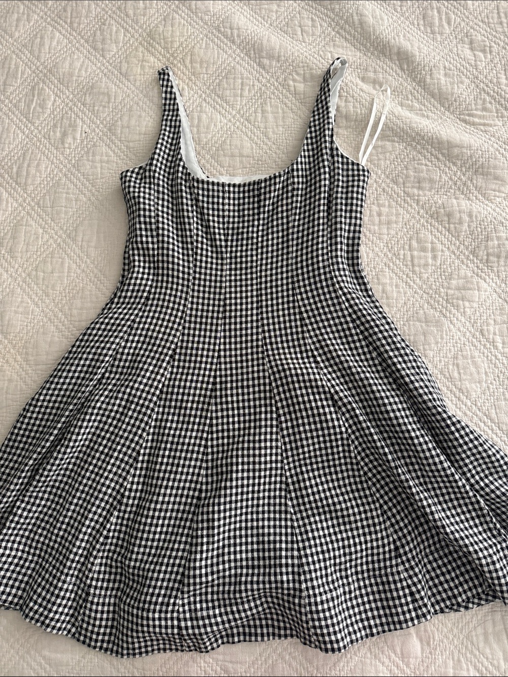 Bailey 44 Black and White Gingham Checkered Midi Dress Size 8 NWOT - Picture 11 of 14